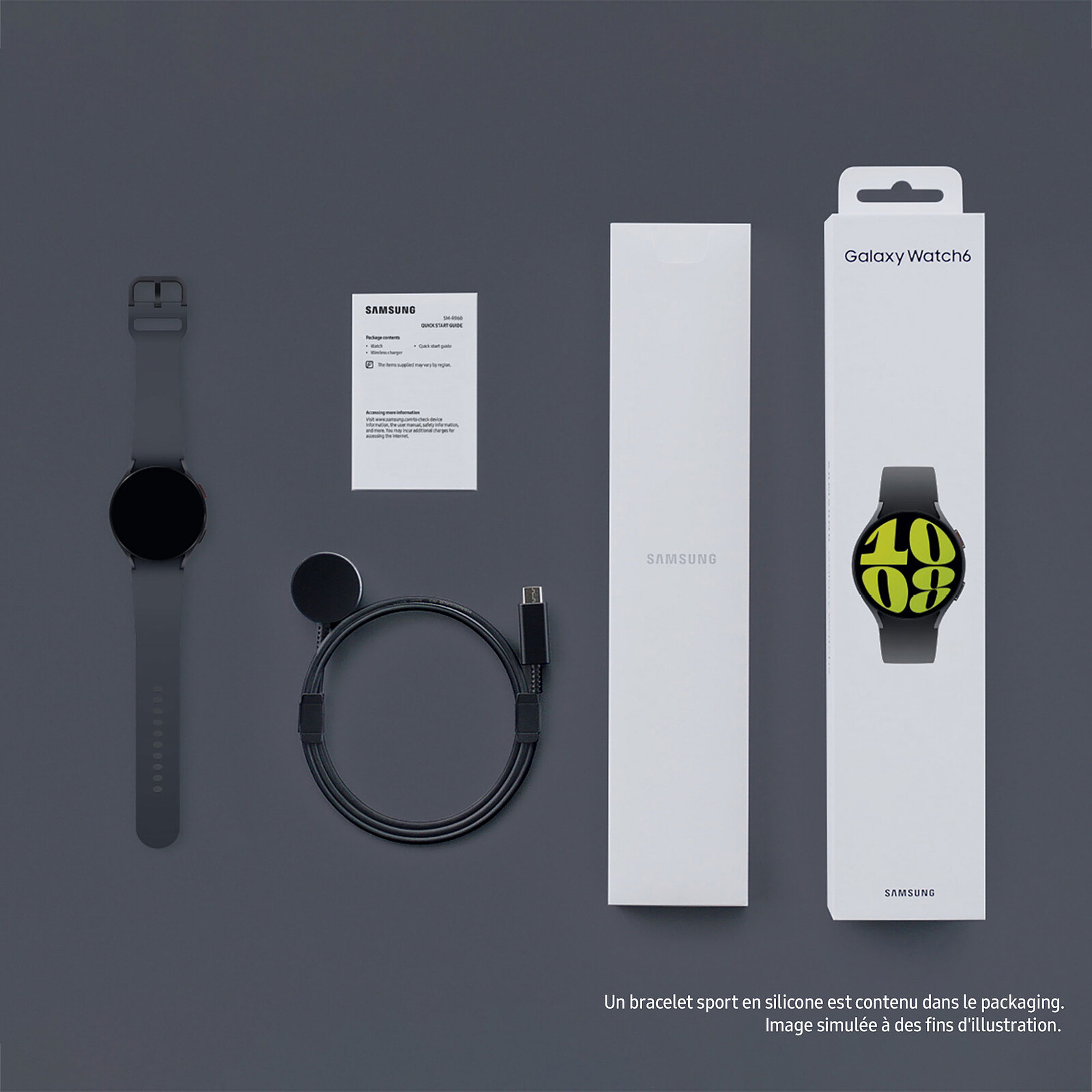 Samsung Galaxy Watch5 - montre connectée - 44mm - 16 Go - argent Pas Cher