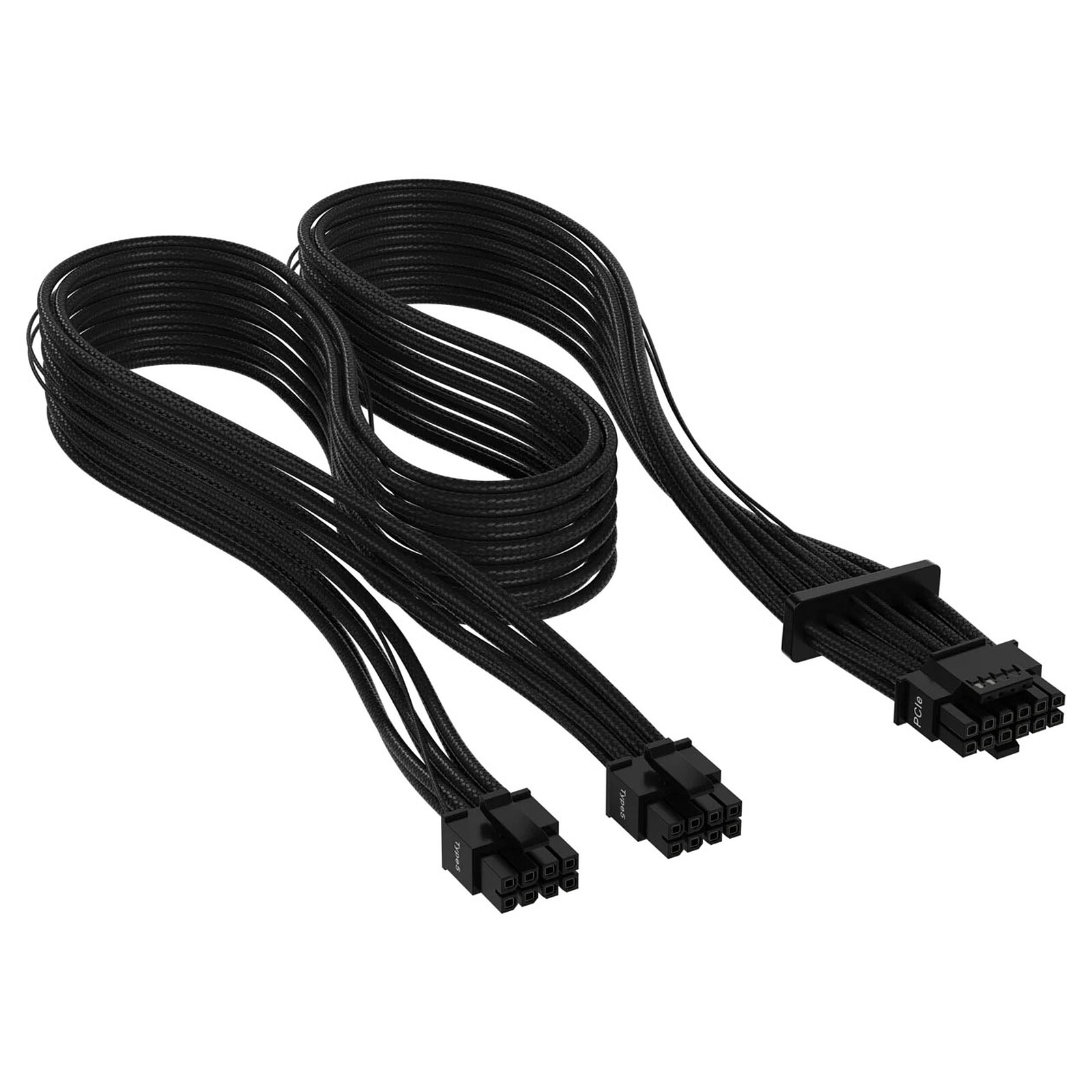Gelid Câble Tressé PCIe 6+2 broches - 30 cm - Câble d'alimentation
