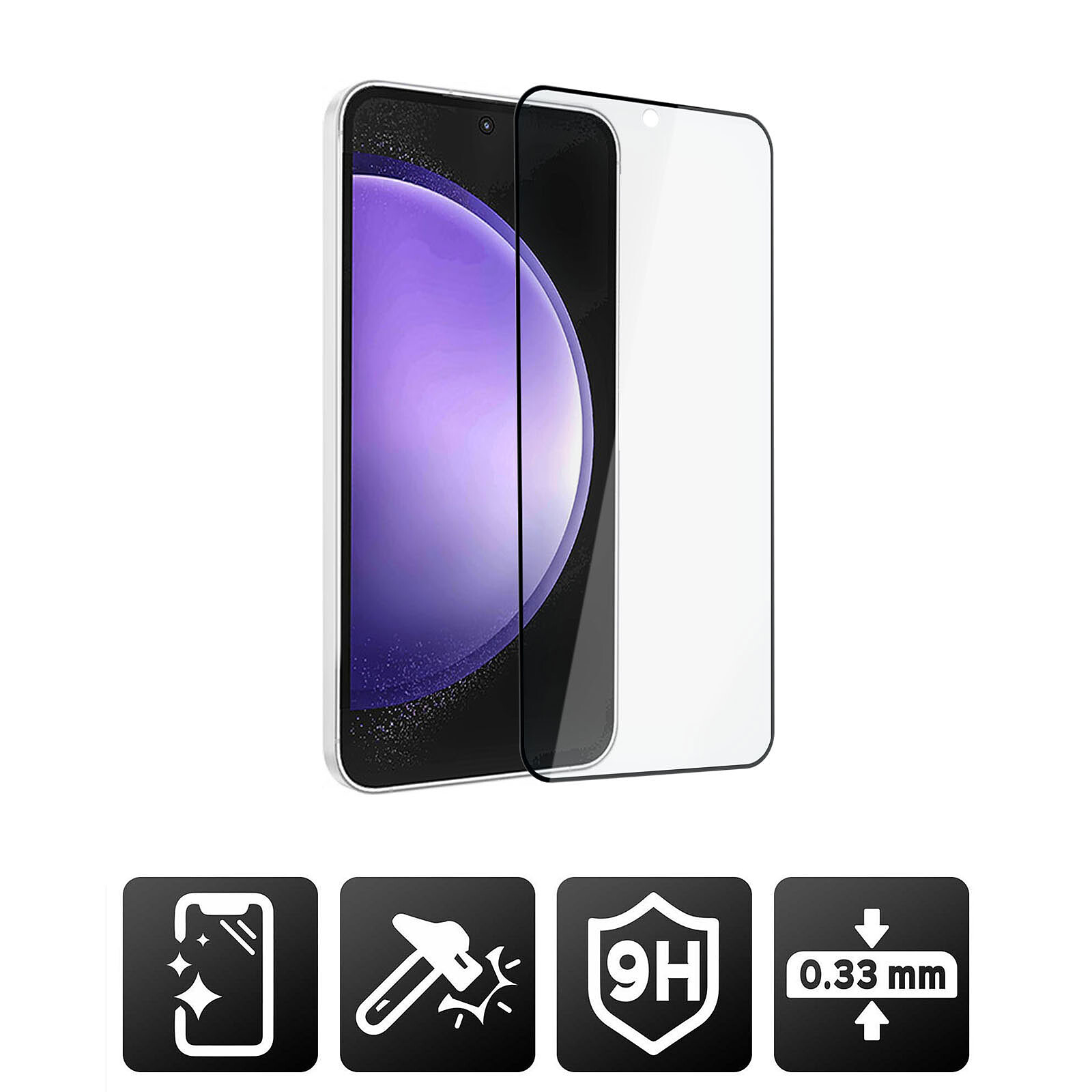 Protector de pantalla Samsung transparente Galaxy S23 FE - Cristal