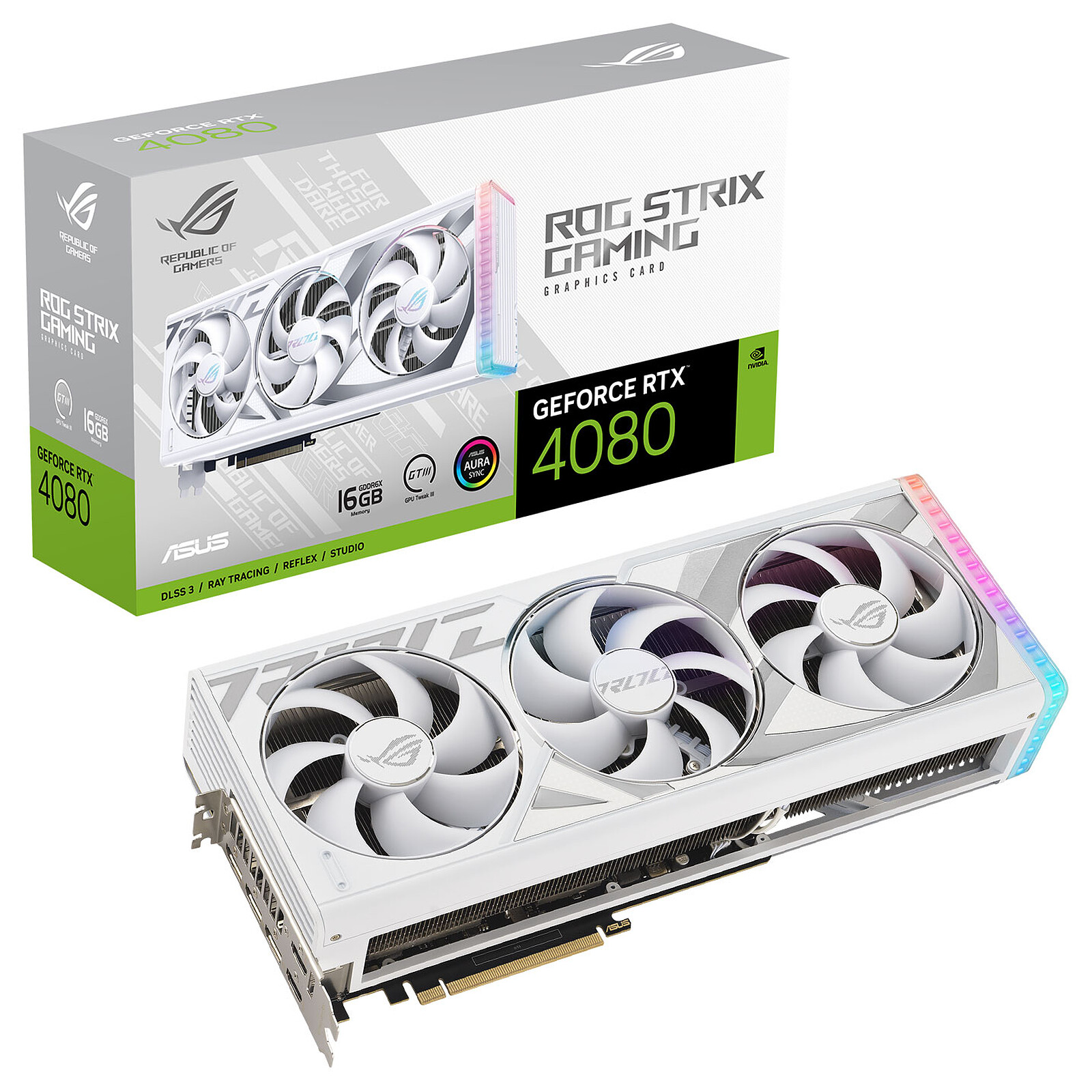 ASUS ROG Strix GeForce RTX 4080 SUPER White Edition 16GB - Carte