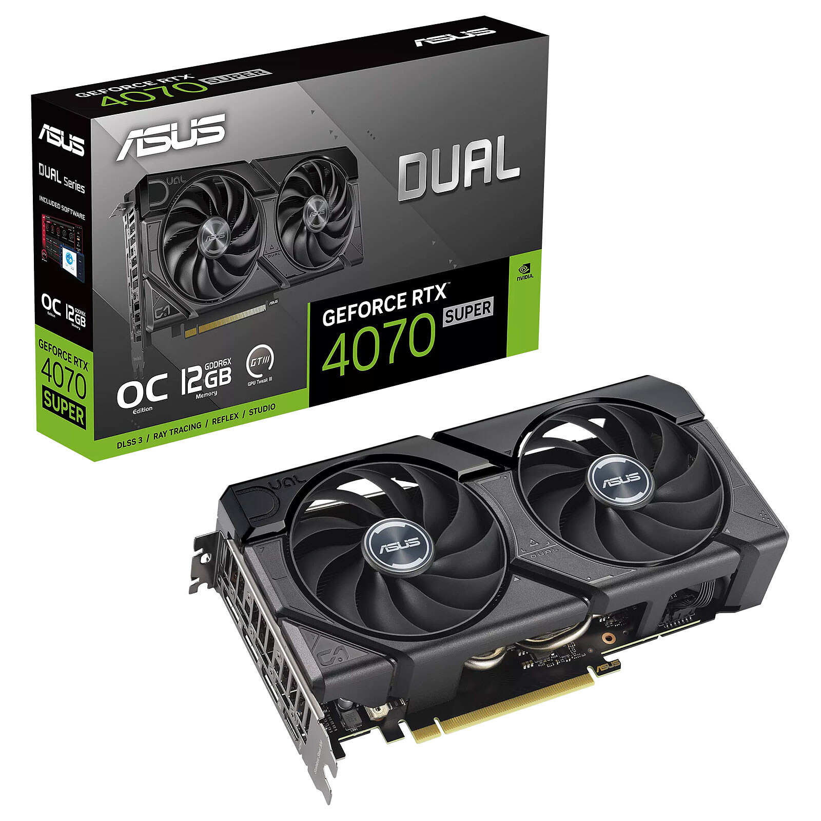 ASUS Dual GeForce RTX 4070 SUPER EVO 12GB GDDR6X Graphics Card LDLC 