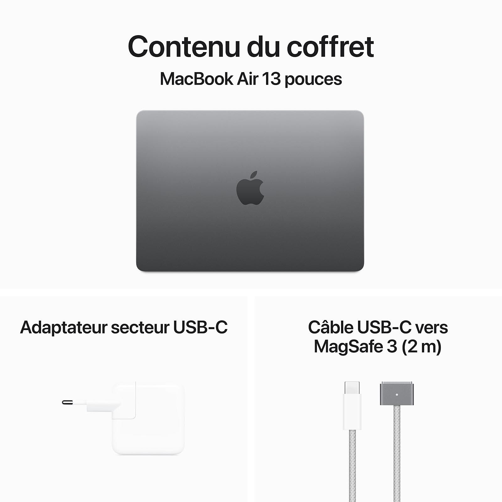Apple MacBook Air M3 13 pouces (2024) Gris sidéral 24 Go/512 Go (MC8M4FN/A) – Image 5