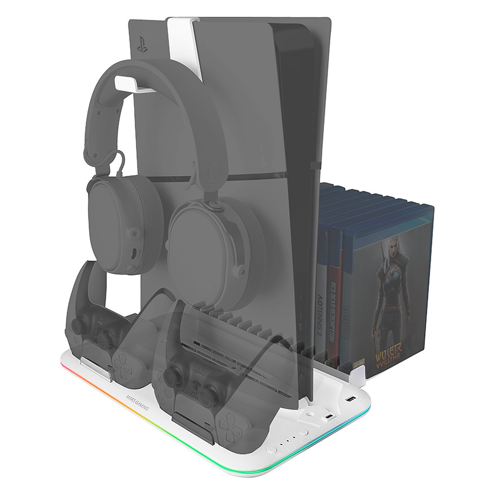 Nova Gaming Hydra – Supporto Per Cuffie RGB Con 2 Porte USB – Stile E Ordine Per La Tua Scrivania