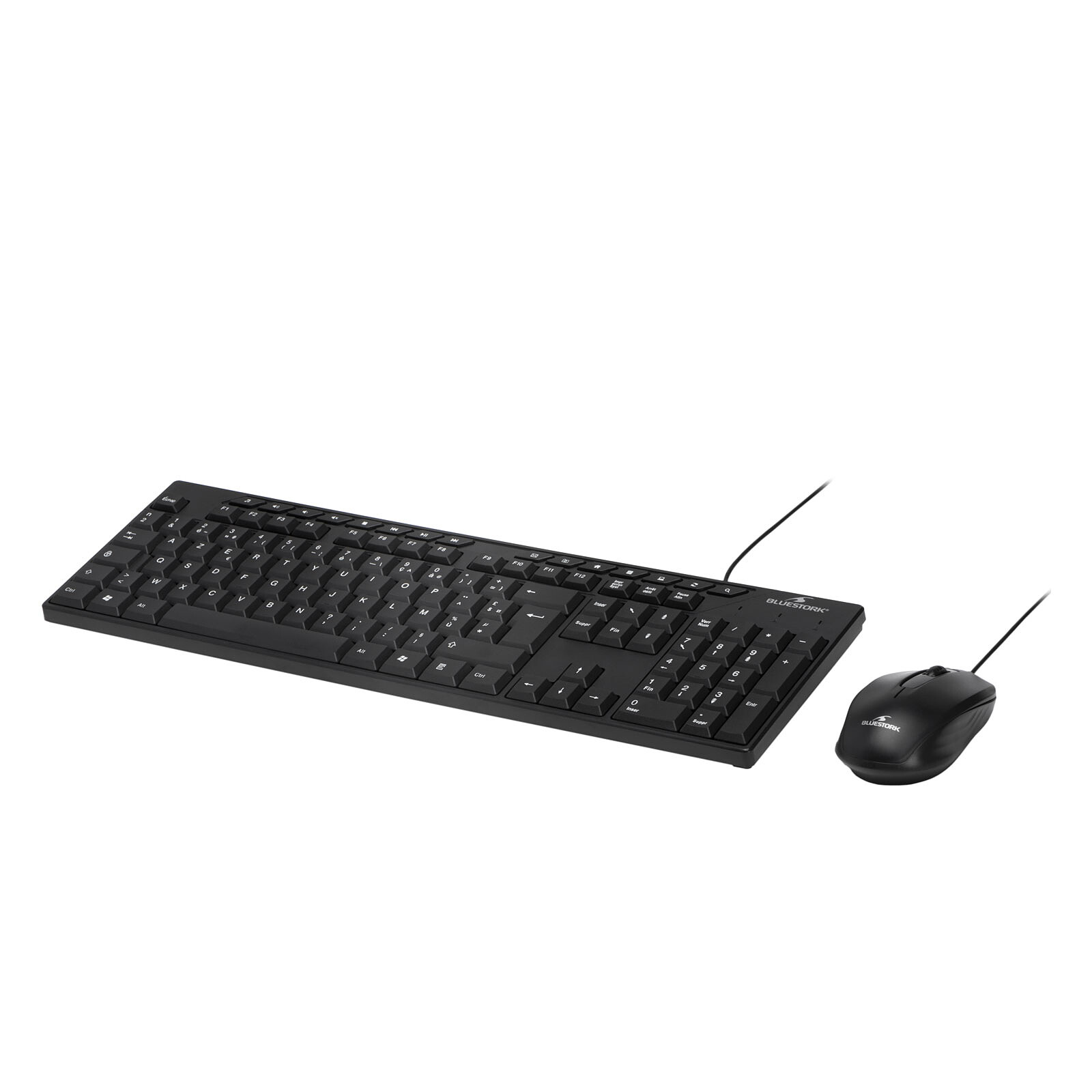 Pack Clavier Souris Sans Fil Bluestork R2 - Double Connexion Bluetooth Et 2.4GHz, Rechargeable USB-C, 120h Autonomie, AZERTY FR