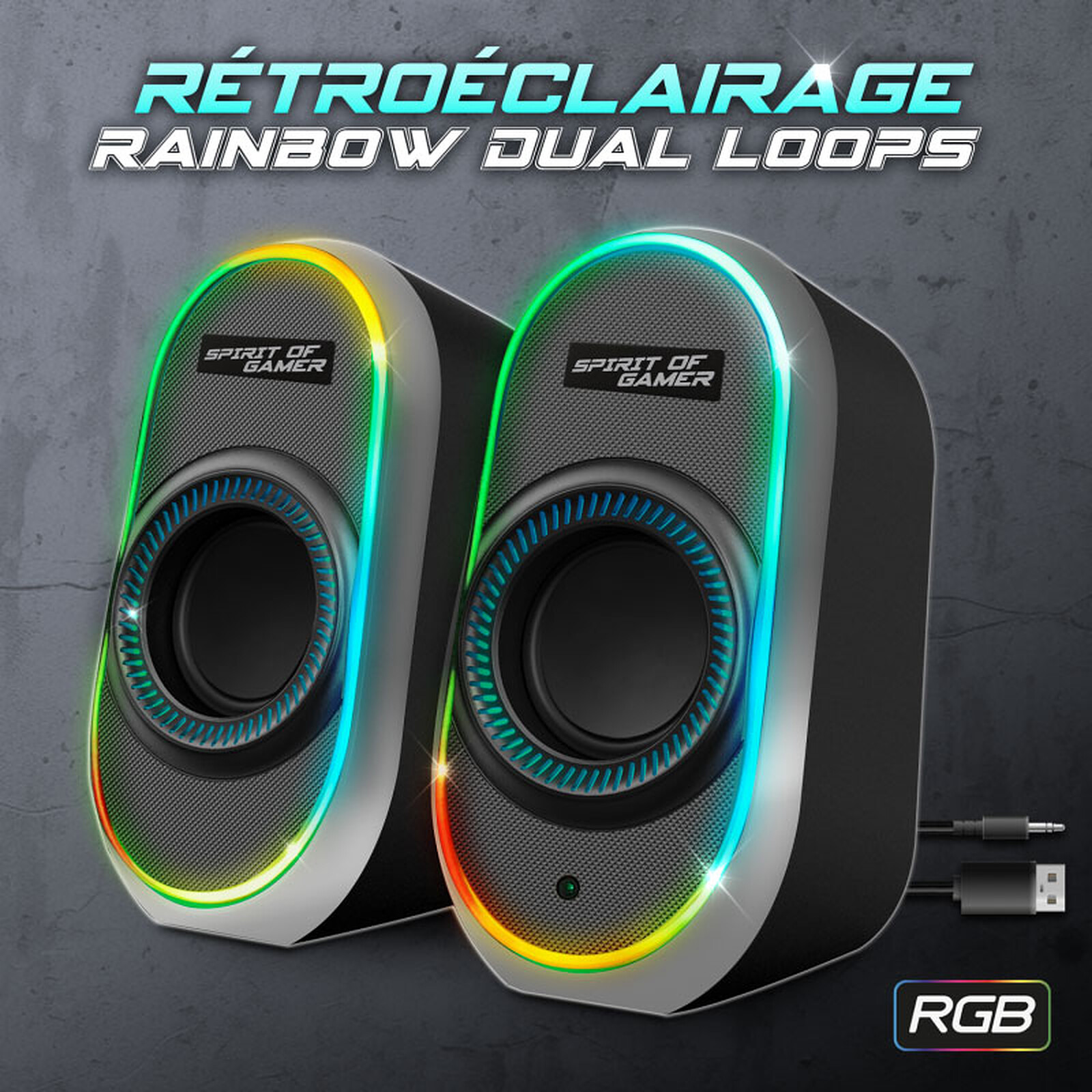 Spirit of Gamer Fanatic 500 (Black). PC speakers LDLC 3year warranty