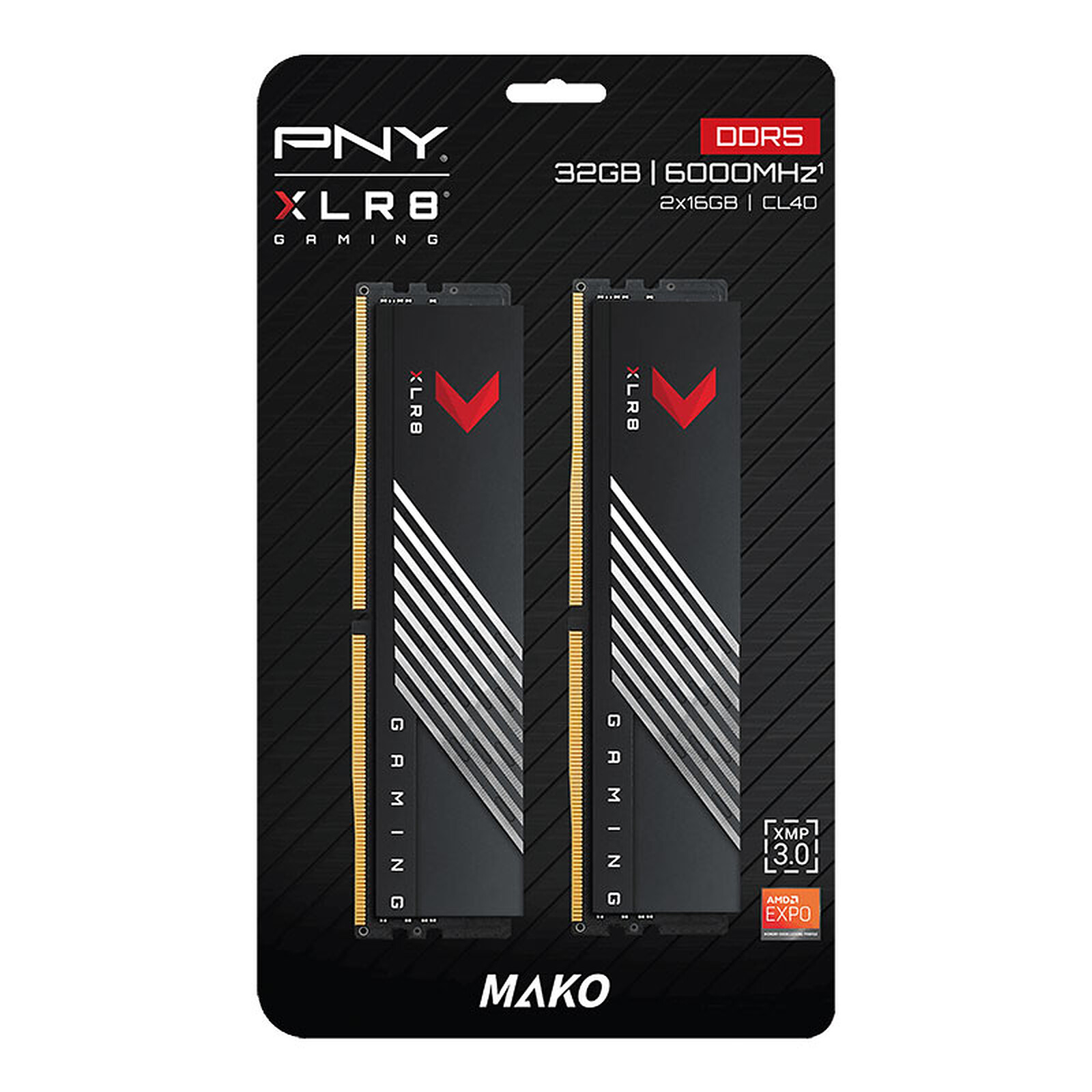 PNY XLR8 Gaming DDR5 MAKO - 32 Go (2 x 16 Go) DDR5 6000 MHz - CL40