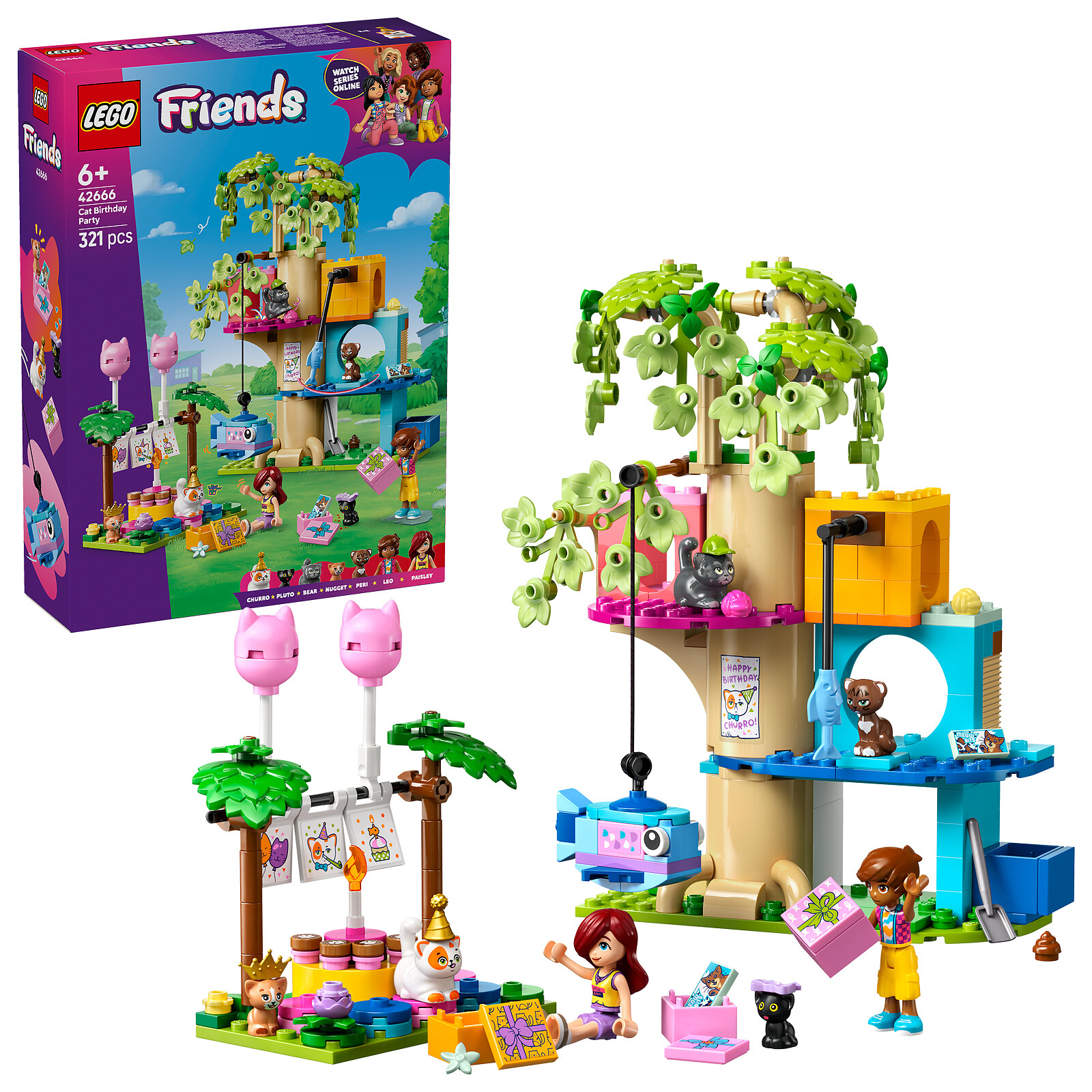 LEGO Friends 42666 Fiesta de Cumpleaños y Árbol de Gatos LEGO LDLC