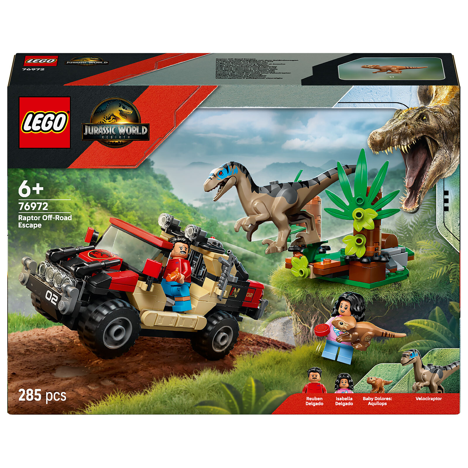 LEGO Jurassic World 76972 The Velociraptor and the 4x4 Escape - LEGO - LDLC
