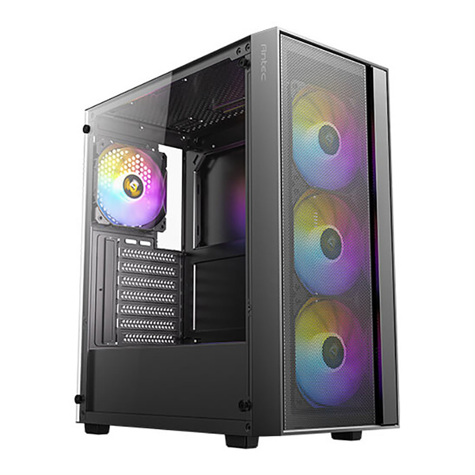 Antec AX65 ARGB - Boîtier PC Gamer ATX Noir Avec 4 Ventilos ARGB Et Panneau Maille