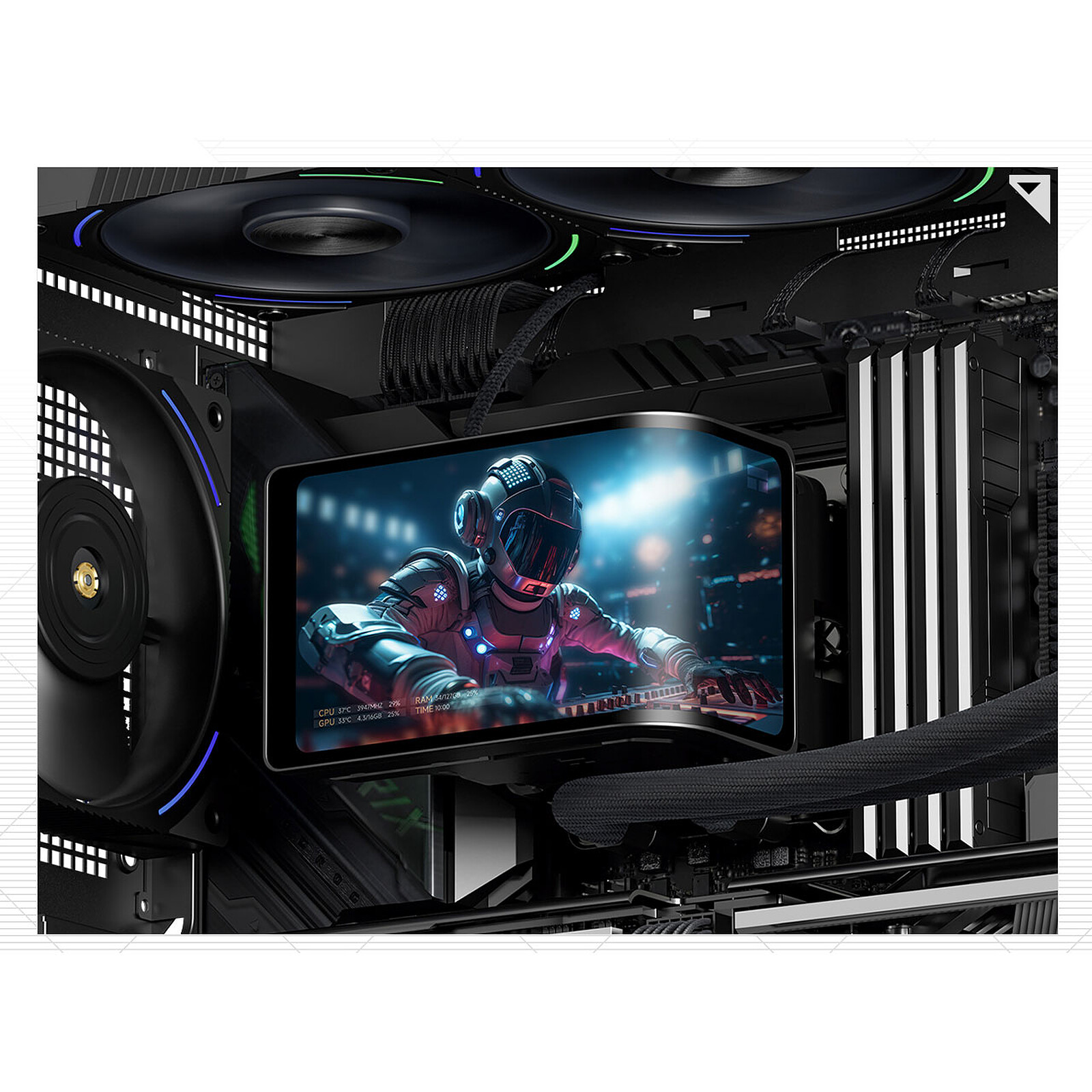 Thermalright Wonder Vision 360 Turbo ARGB Black - Noir