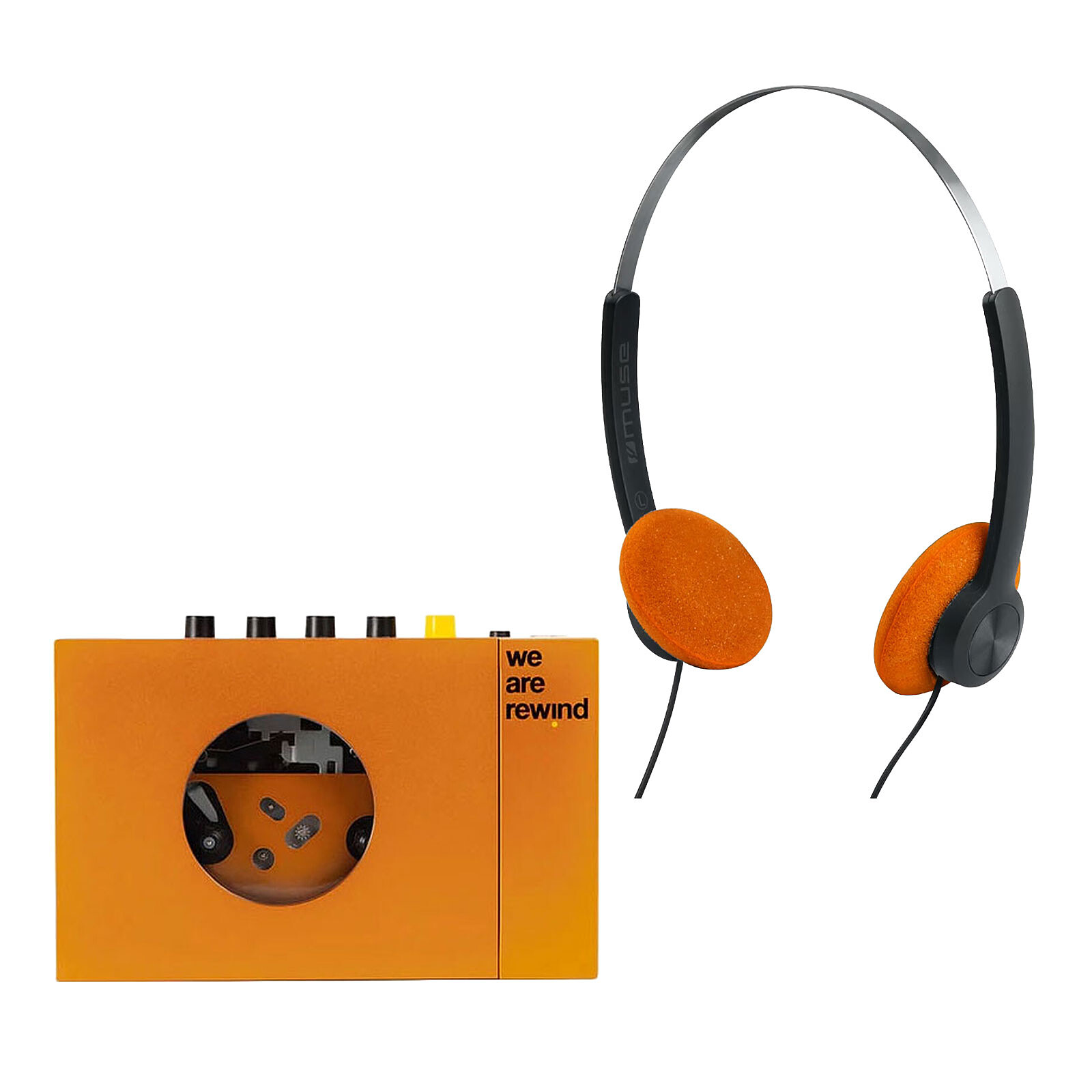We Are Rewind Serge Orange Cassette Player Muse M-206 CF Orange