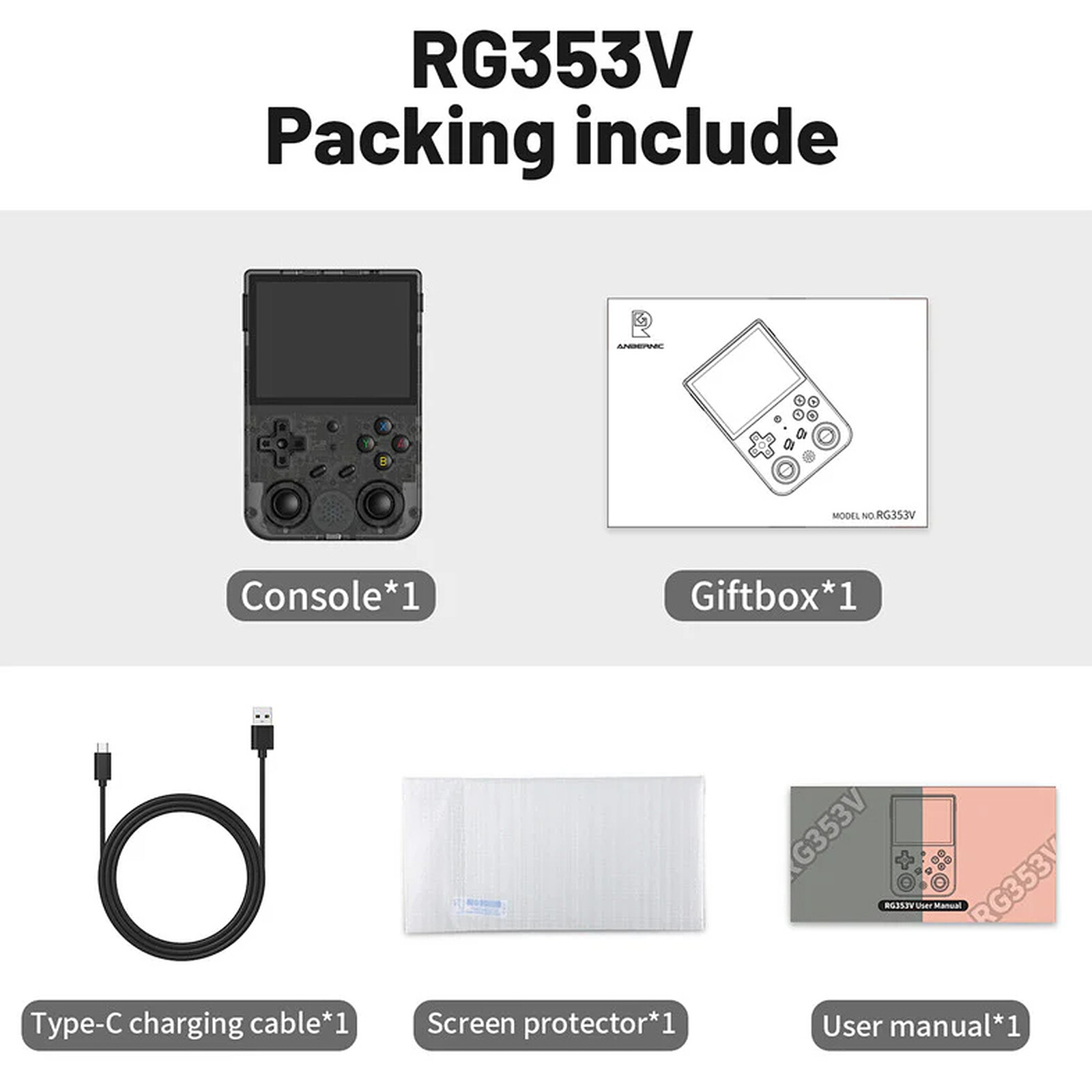 Anbernic RG353V 64 GB (negro) - Consola retrogaming - LDLC