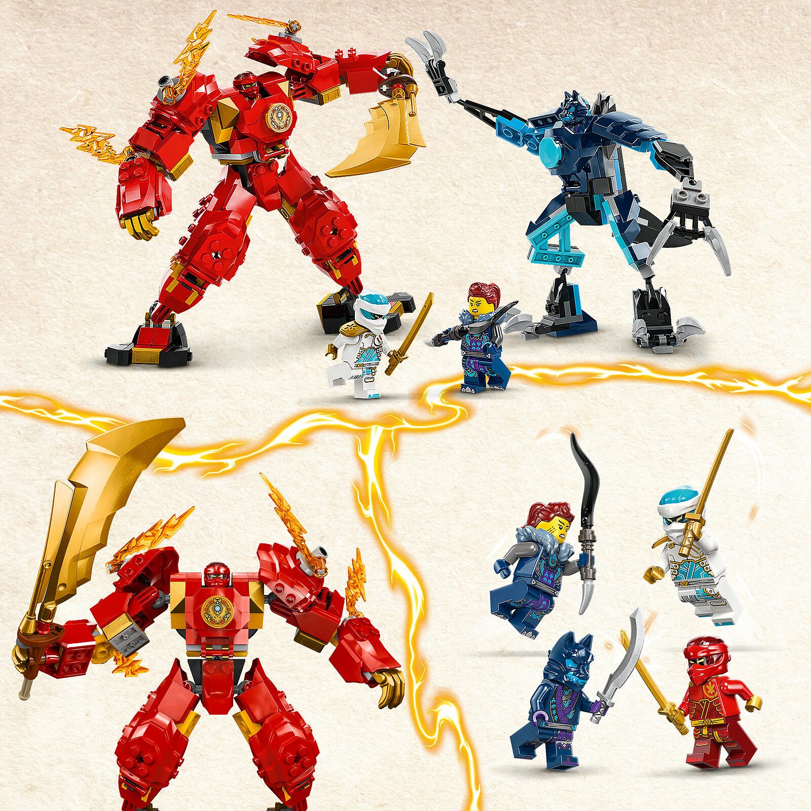 LEGO Ninjago 71808 Le Robot l mentaire Du Feu De Kai LEGO LDLC