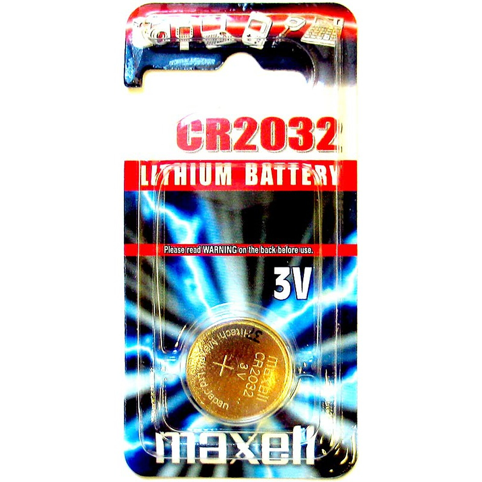 Pile bouton lithium CR2032 3 V