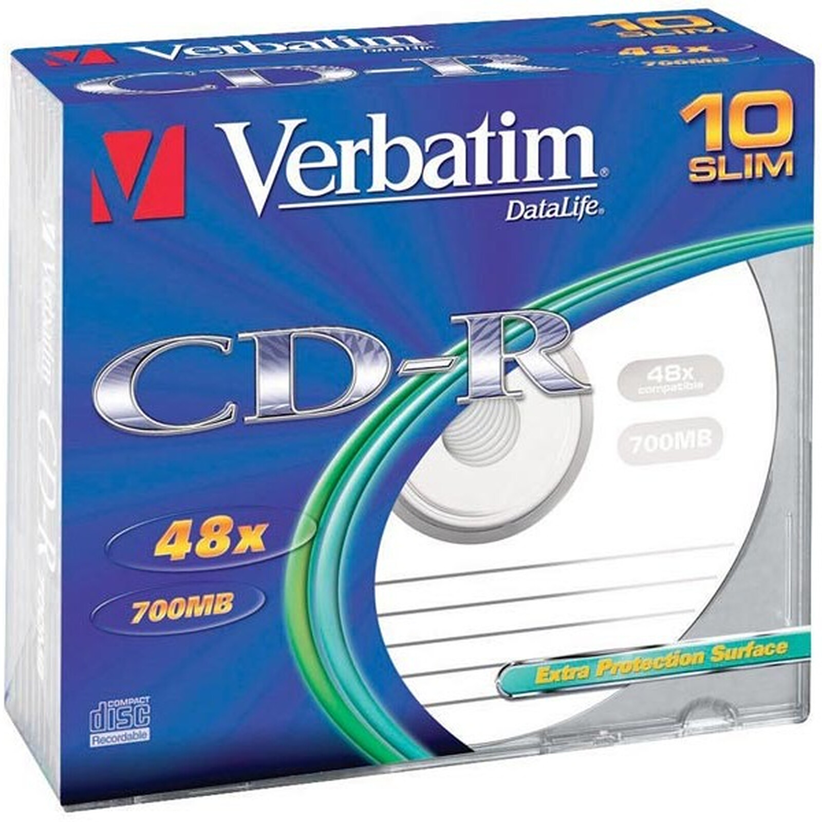 CD vierge Verbatim P10 80Min 52X JC pas cher - CD vierge - Achat moins cher