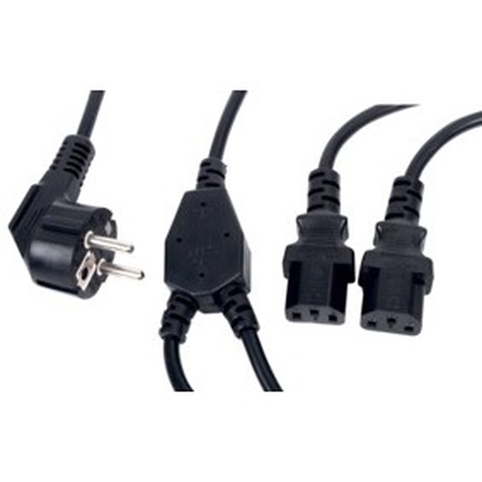 Doble cable de alimentación para PC, monitor y ondulador (1,8 m