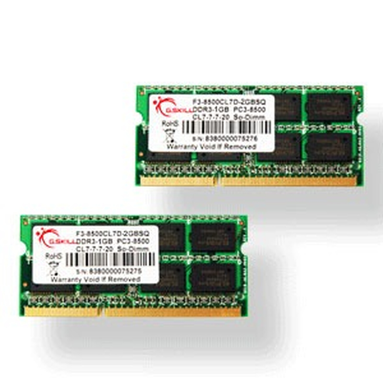 G.Skill SODIMM 8 GB (2x 4GB) DDR3 MHz - Memoria PC G.Skill LDLC