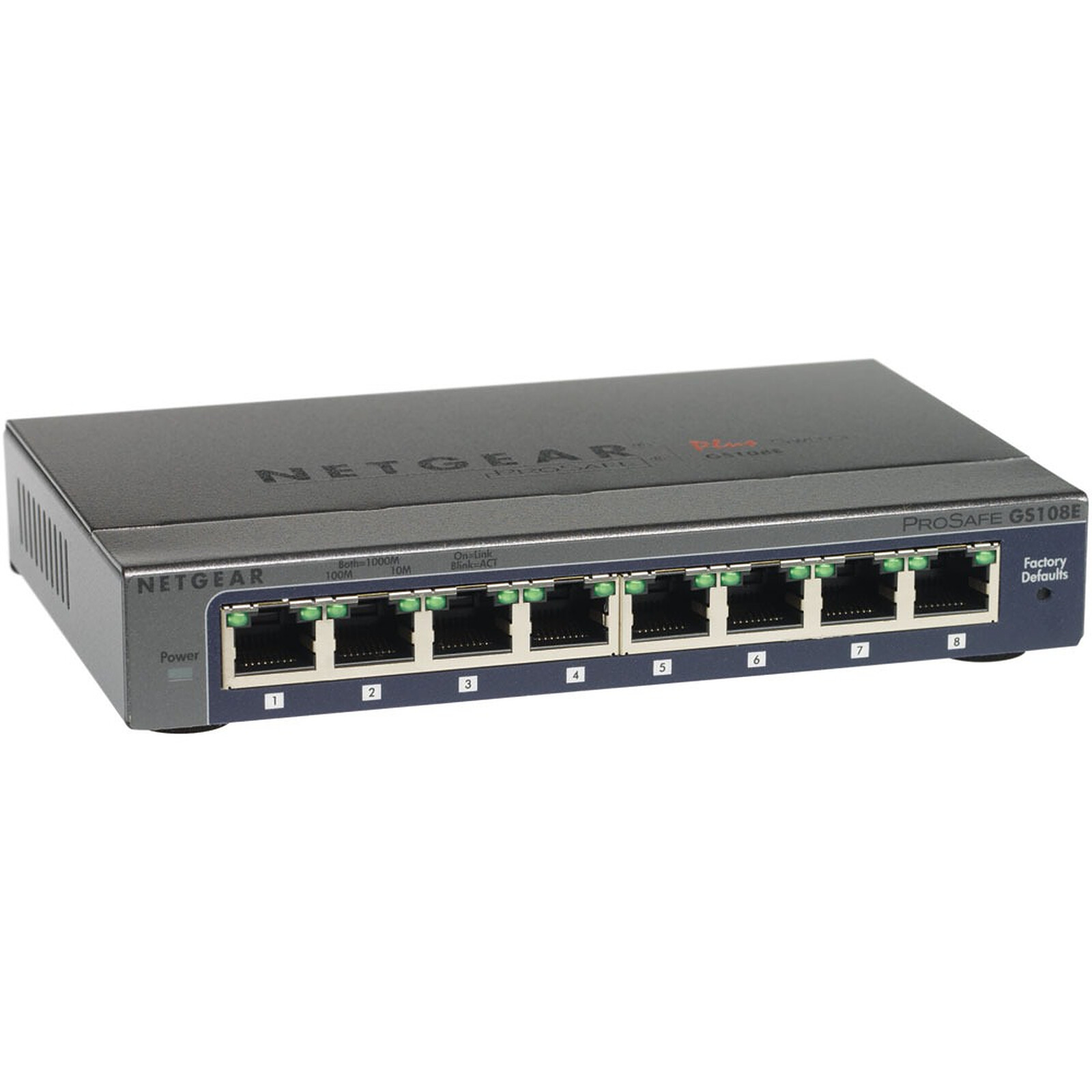 Netgear GS108E - Switch Gigabit ProSafe Plus 8 ports - Switch - LDLC