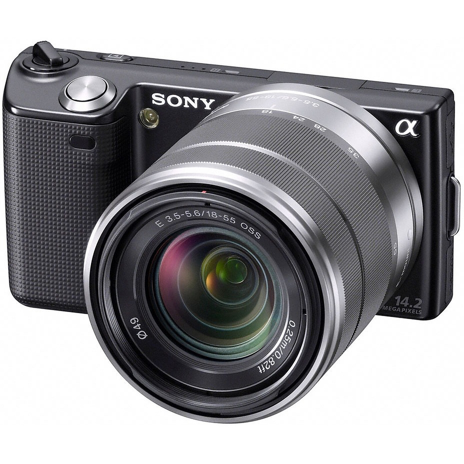 Sony NEX5 Noir + Objectif 1855 mm Appareil photo hybride Sony sur
