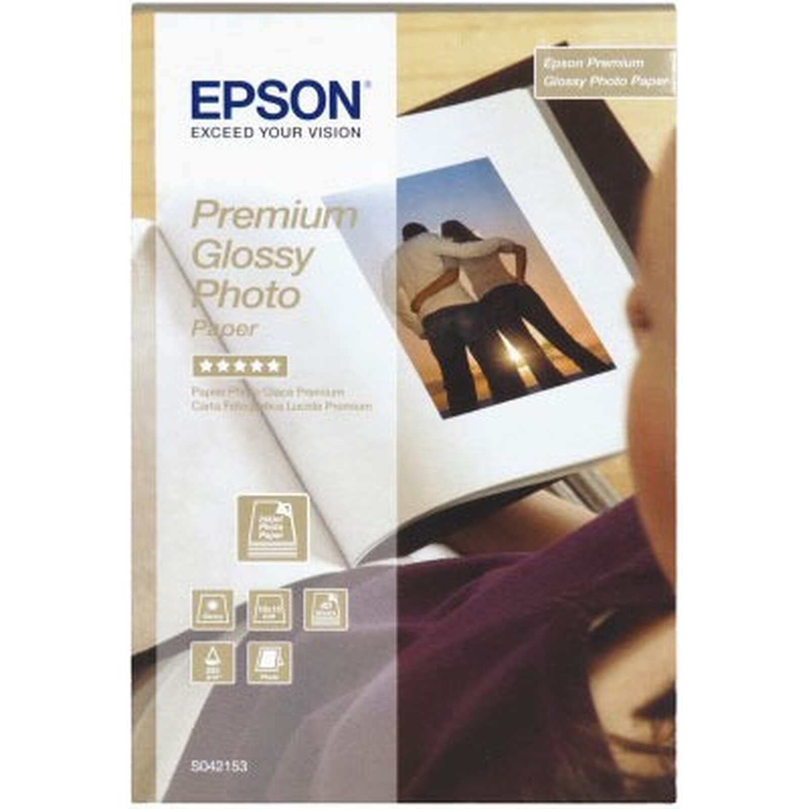 Epson Papier glacé qualité photo Premium 10 x 15 cm - Papier