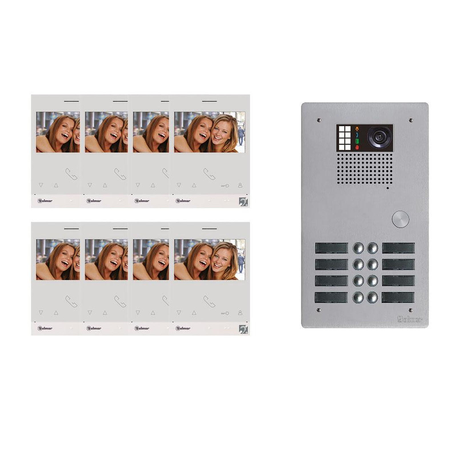 Doorbird - Portier vidéo IP 2 sonnettes + 1 Carillon D2102V EAU SALEE KIT 3  Saillie Inox - Interphone connecté - LDLC