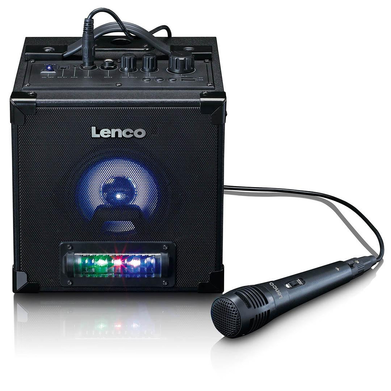LENCO BTC-070BK - Ensemble karaoké complet avec microphone