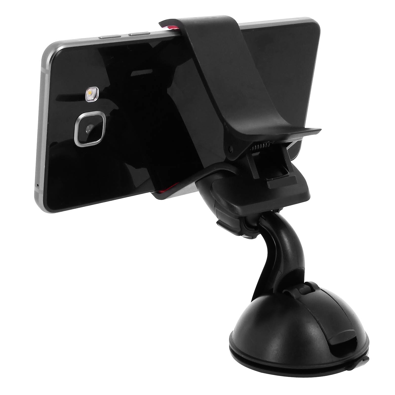 Accessoire téléphonie pour voiture Avizar Support Voiture Smartphone  Pare-Brise Bras flexible Orientable 360° Noir