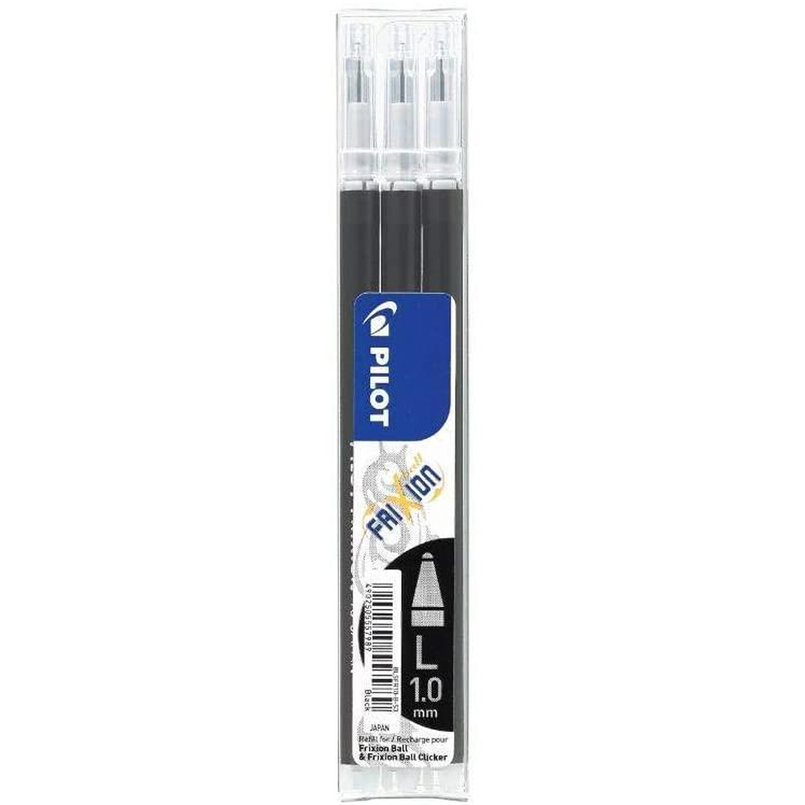 Blister 1 stylo frixion clicker noir + 3 recharges