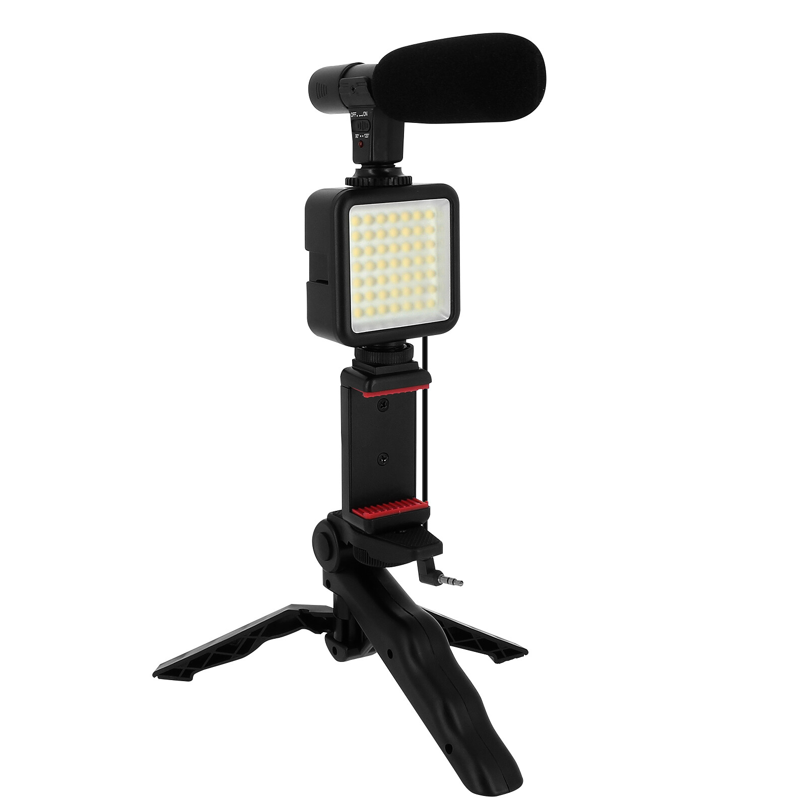 Muvit Kit Vlogging Micro Jack 3.5mm Trépied Support Smartphone Flash LED  Noir - Accessoires photo smartphone - LDLC
