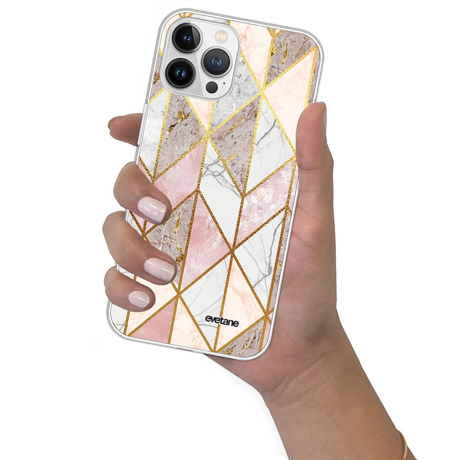 Sans Marque Coque pour iPhone 13 pro max Magnétique - transparent -  Antichoc - bord gold à prix pas cher