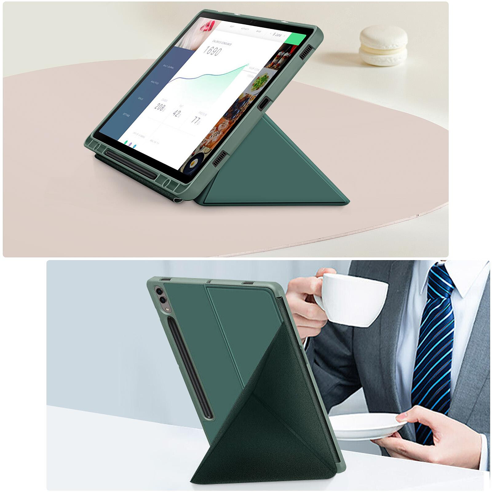 Housse Etui Tablette Samsung Galaxy Tab A 8.0 2019 Case Book Case - Rose  Foncé