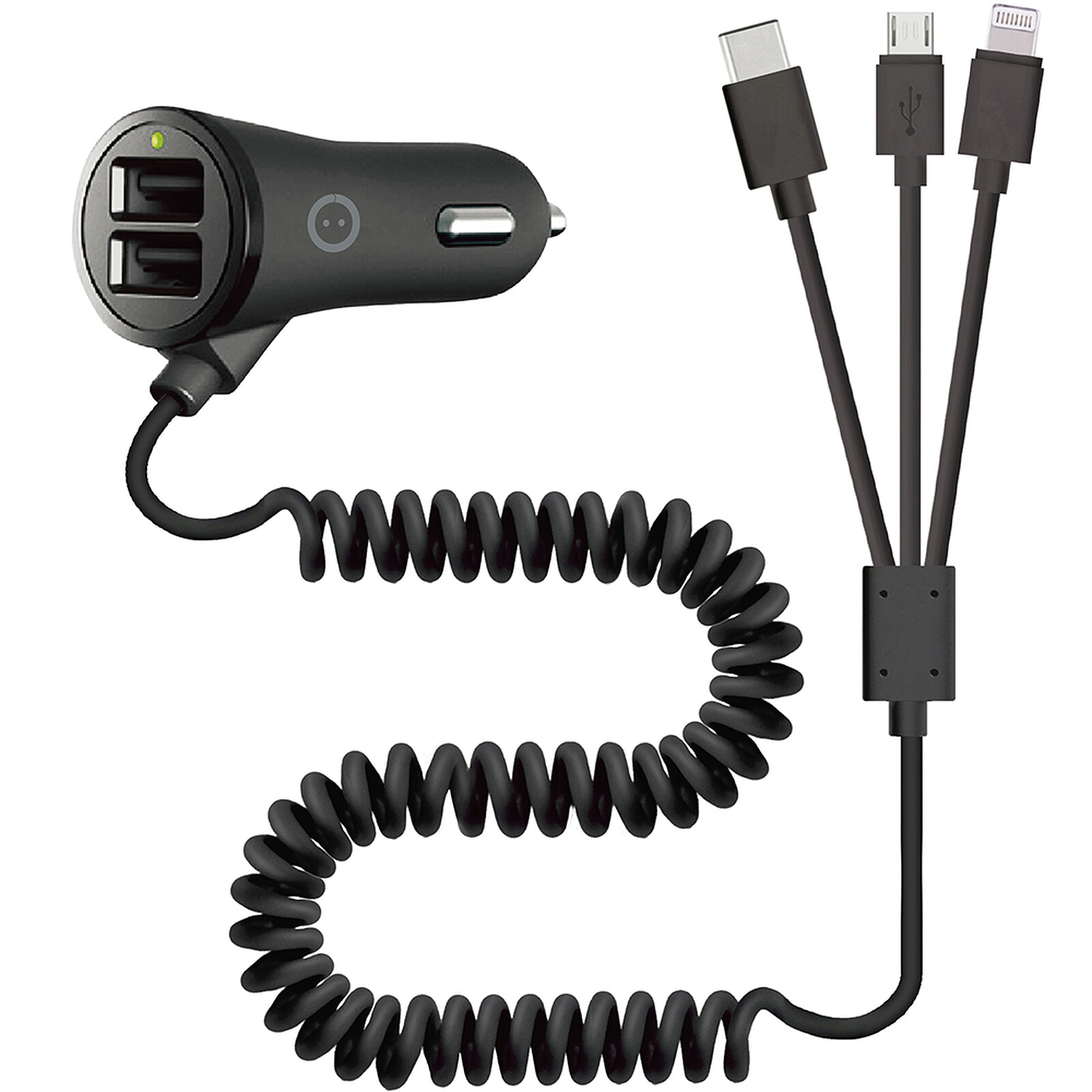 Wattandco - Rallonge 12V USB avec câble 3 en 1 - Chargeur allume-cigare -  LDLC