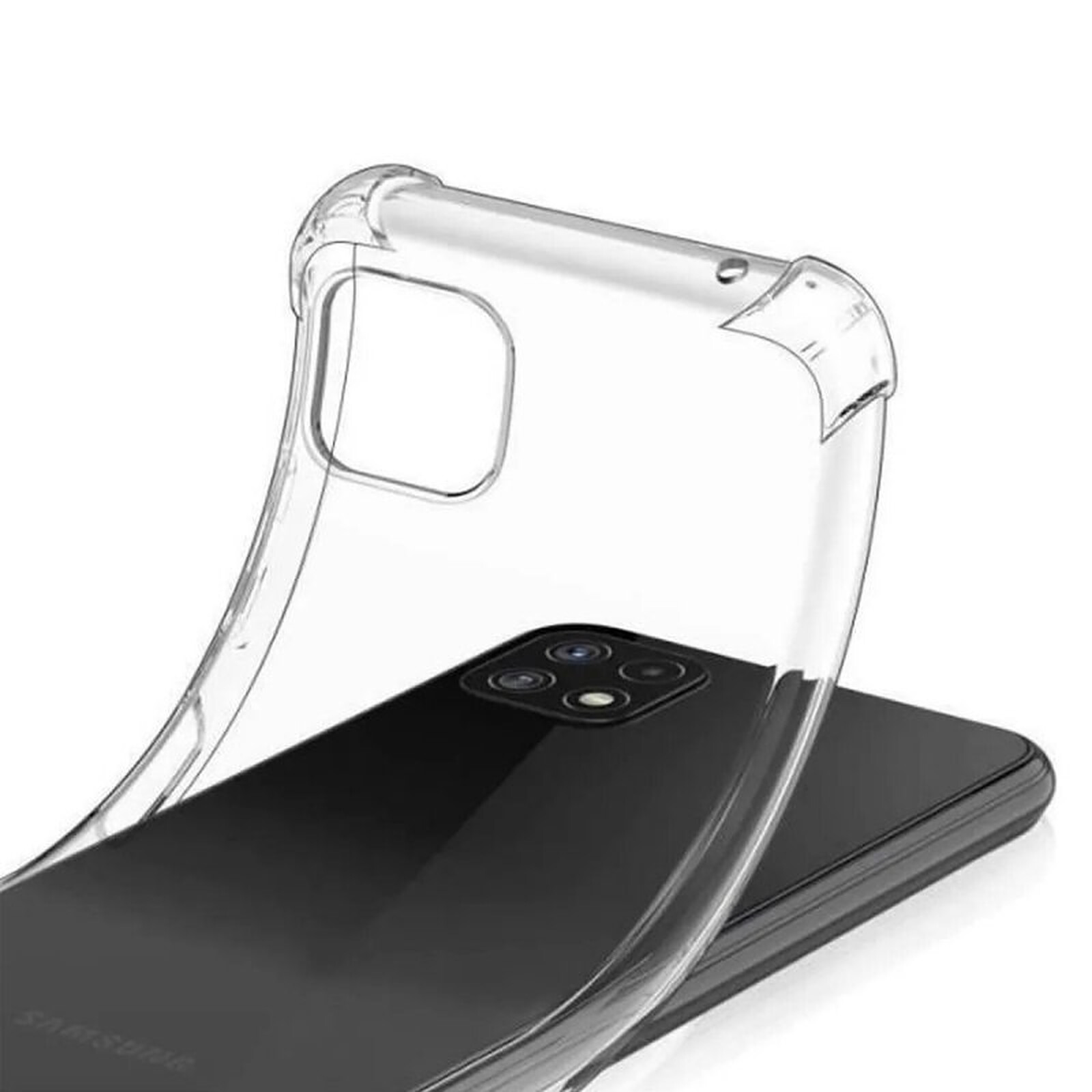 Evetane Coque Samsung Galaxy A22 5G Antichoc Silicone Coins Renforcés + 2  Vitres en verre trempé Protection écran - Coque téléphone - LDLC