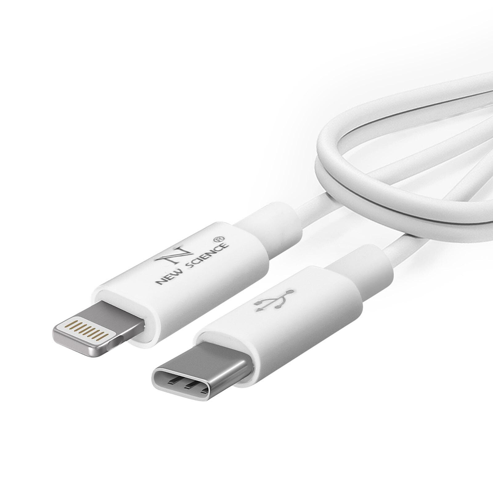 Avizar Câble USB-C vers lightning blanc 2m Power Delivery - charge et  synchronisation - Câble & Adaptateur - LDLC