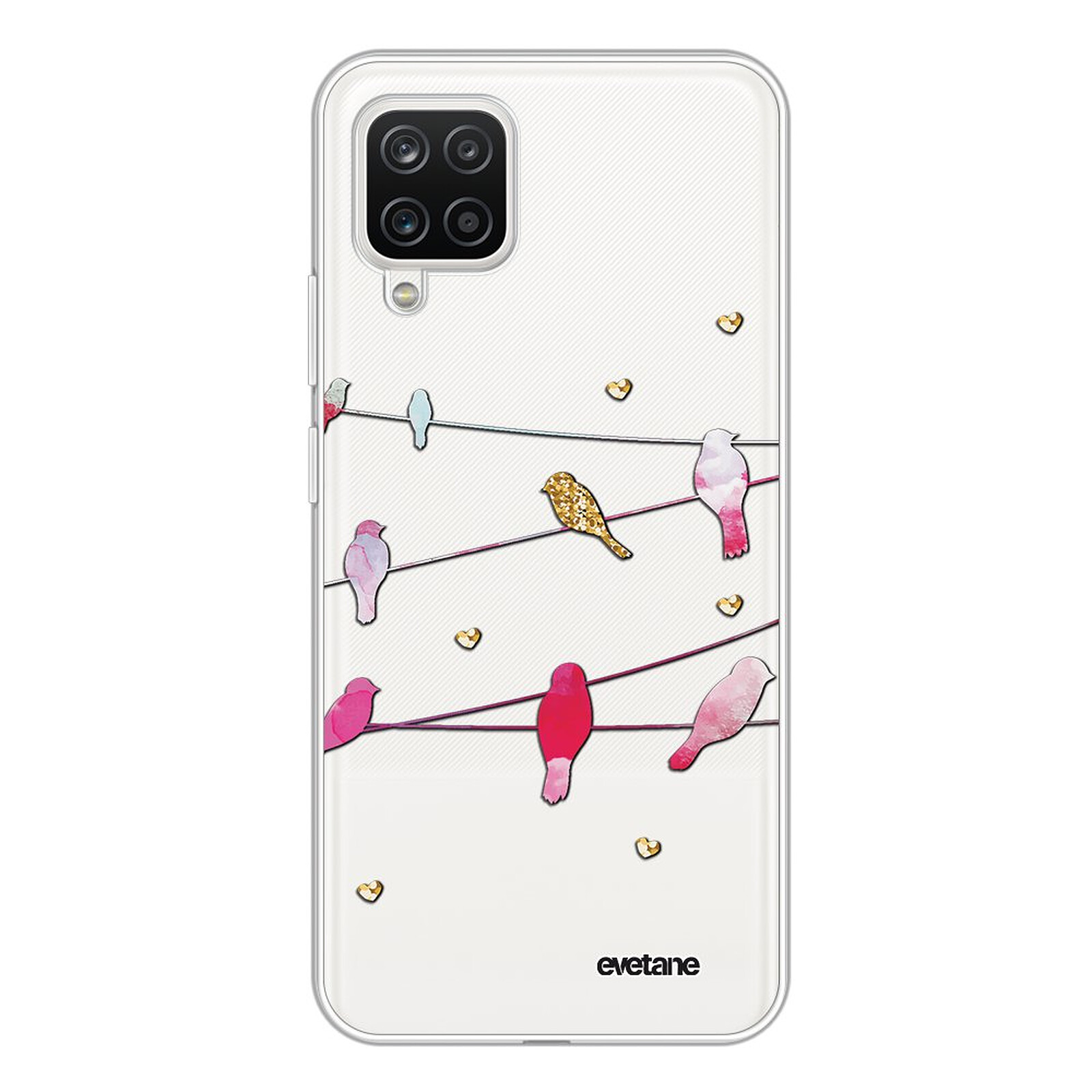 الاكثر مبيعا EVETANE Coque Samsung Galaxy A12 souple transparente Oiseaux Marbre