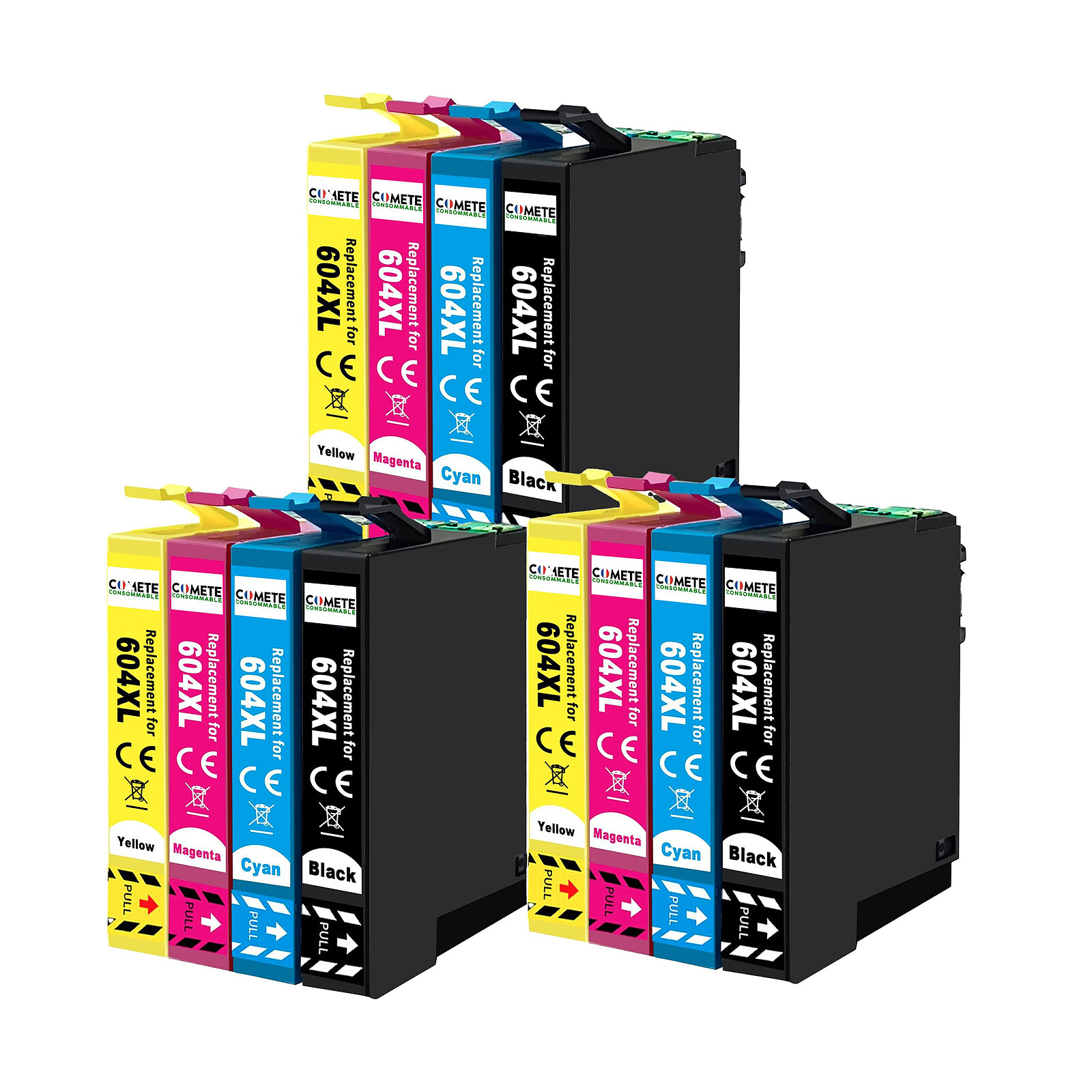 Pack de 20 encres compatibles Epson 604XL Noir, Jaune, Cyan, Magenta