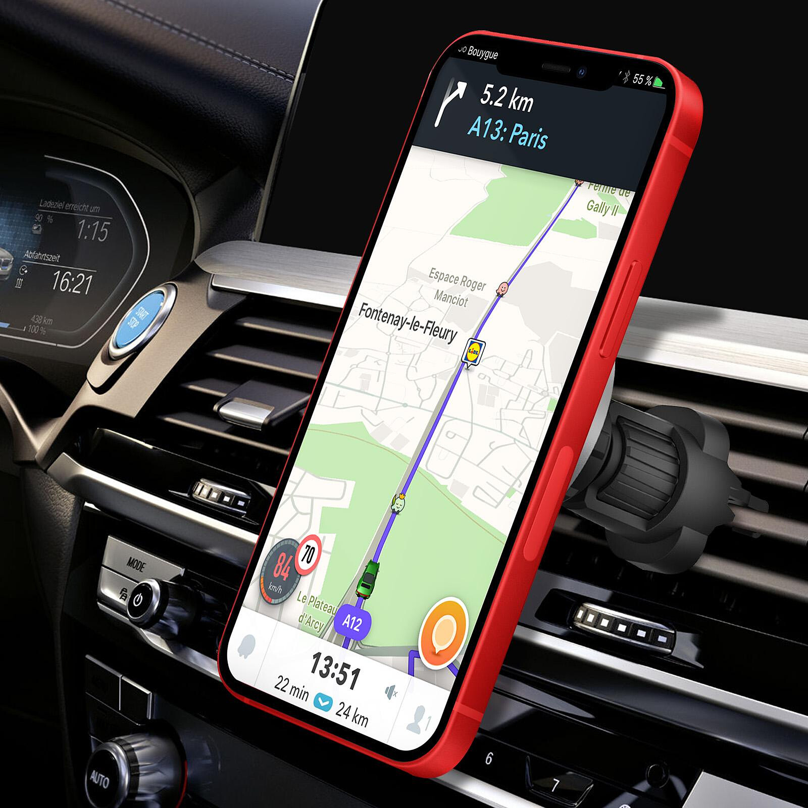 Zenitech - Support téléphone et GPS pour voiture