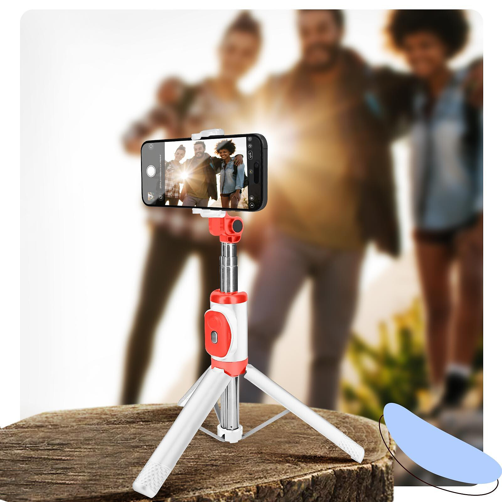 Avizar Perche à Selfie avec Télécommande Bluetooth intégrée, Blanc -  Accessoires photo smartphone - LDLC