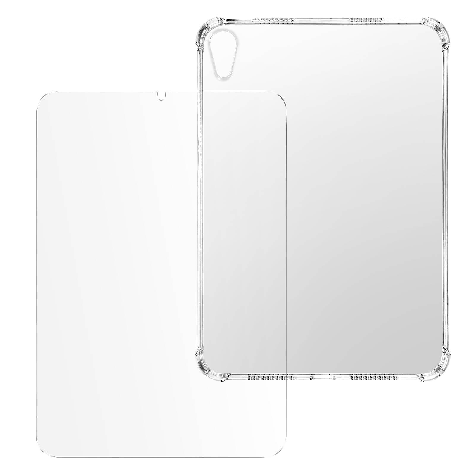 Coque pour iPad 10.9 2022 Silicone Gel Souple Film Verre Trempé 9H  Transparent au meilleur prix