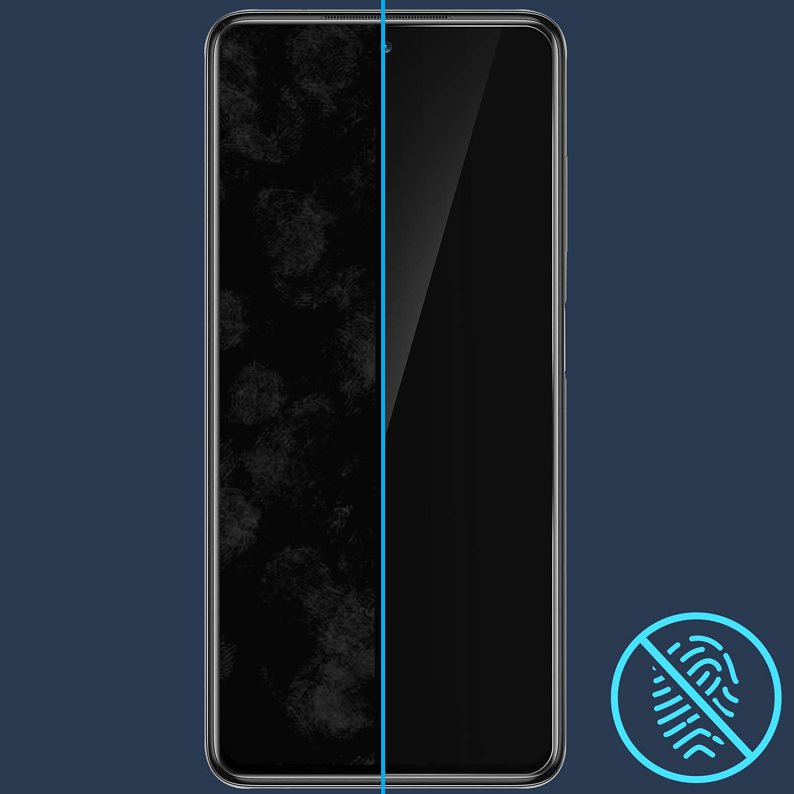 Protection d'écran pour smartphone Avizar Film pour Xiaomi Poco X3 et X3  Pro Verre Trempé Biseautés Transparent Contour Noir
