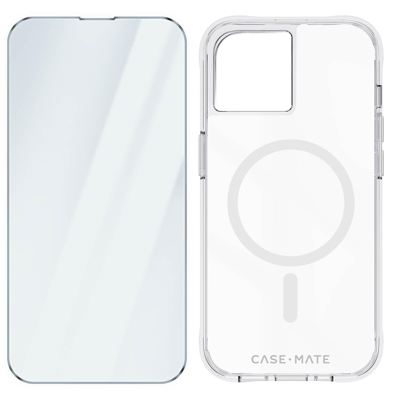 Coque Pour iPhone 13 mini avec Anneau Magnétique + 2 Verres Trempés  Protection d'écran Transparent