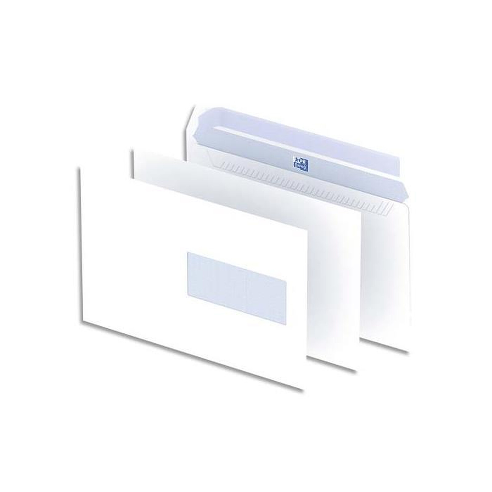 500 enveloppes 114 x 229 blanches avec fenêtre autocollantes La Couronne -  Enveloppes à fenêtre