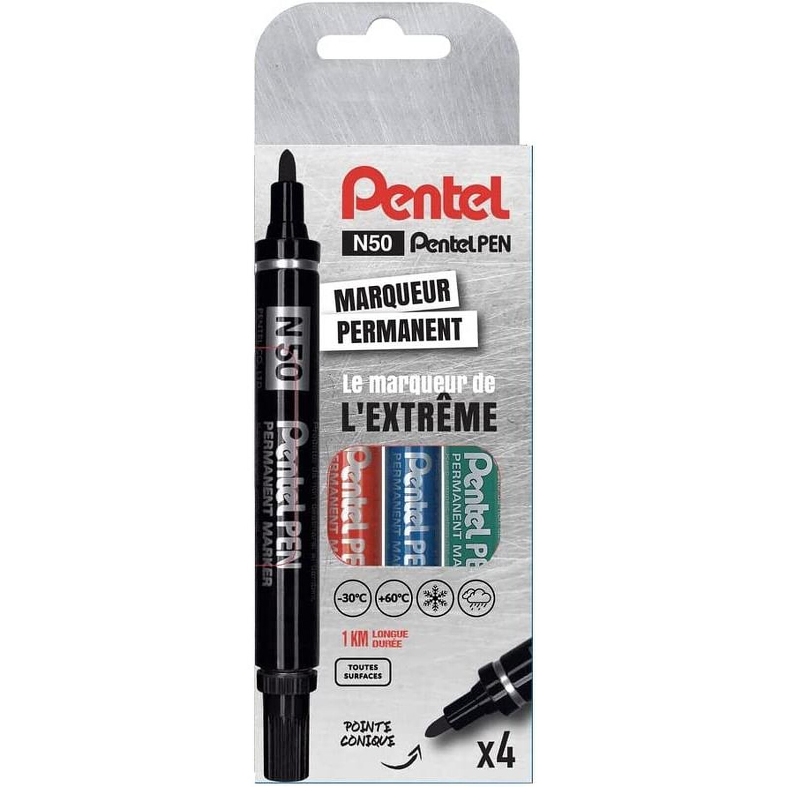 1 stylos marqueur feutre indélébile noir pointe 1mm à encre
