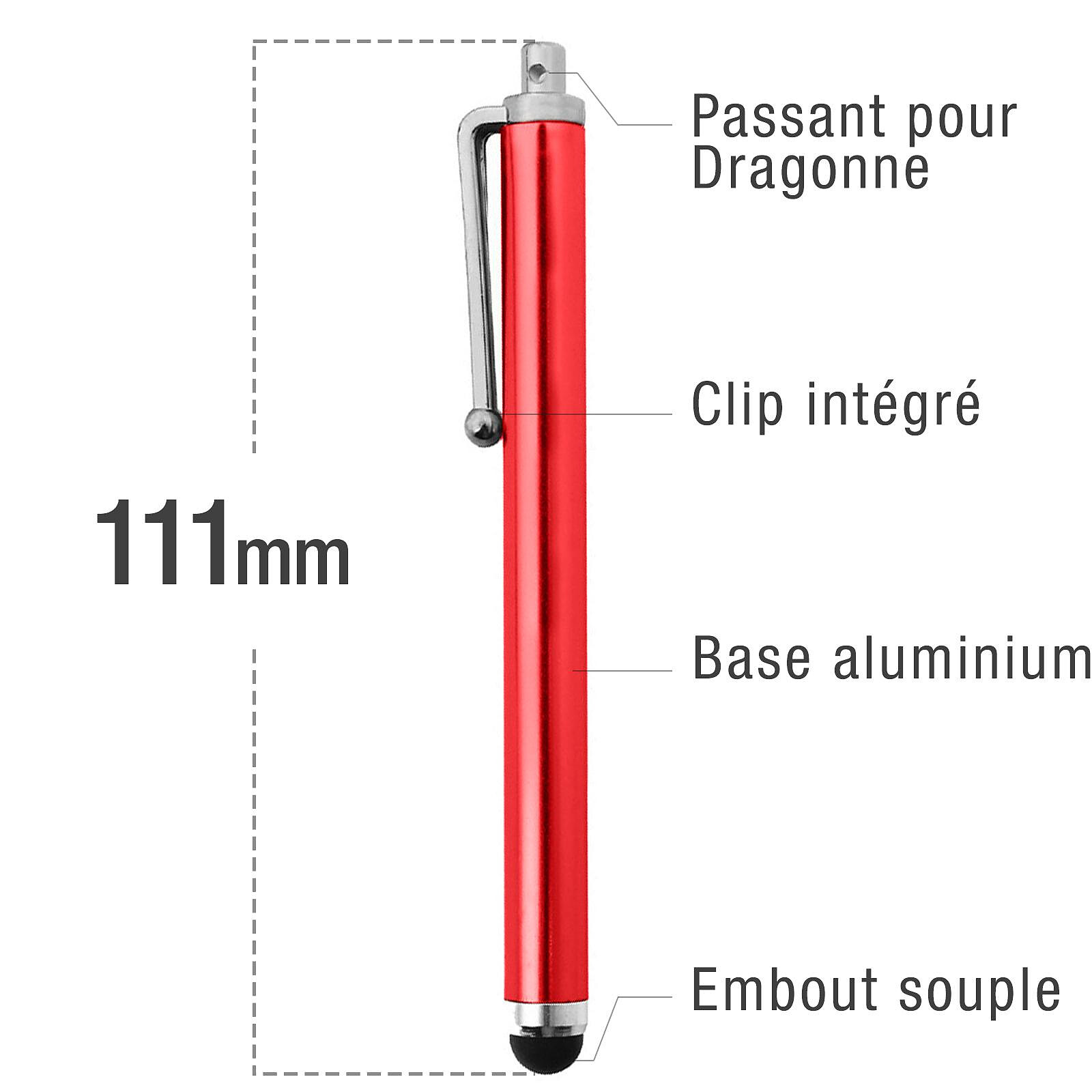 Avizar Stylet Rouge pour écran Tactile - Pointe Ronde - Stylet tablette  tactile - LDLC