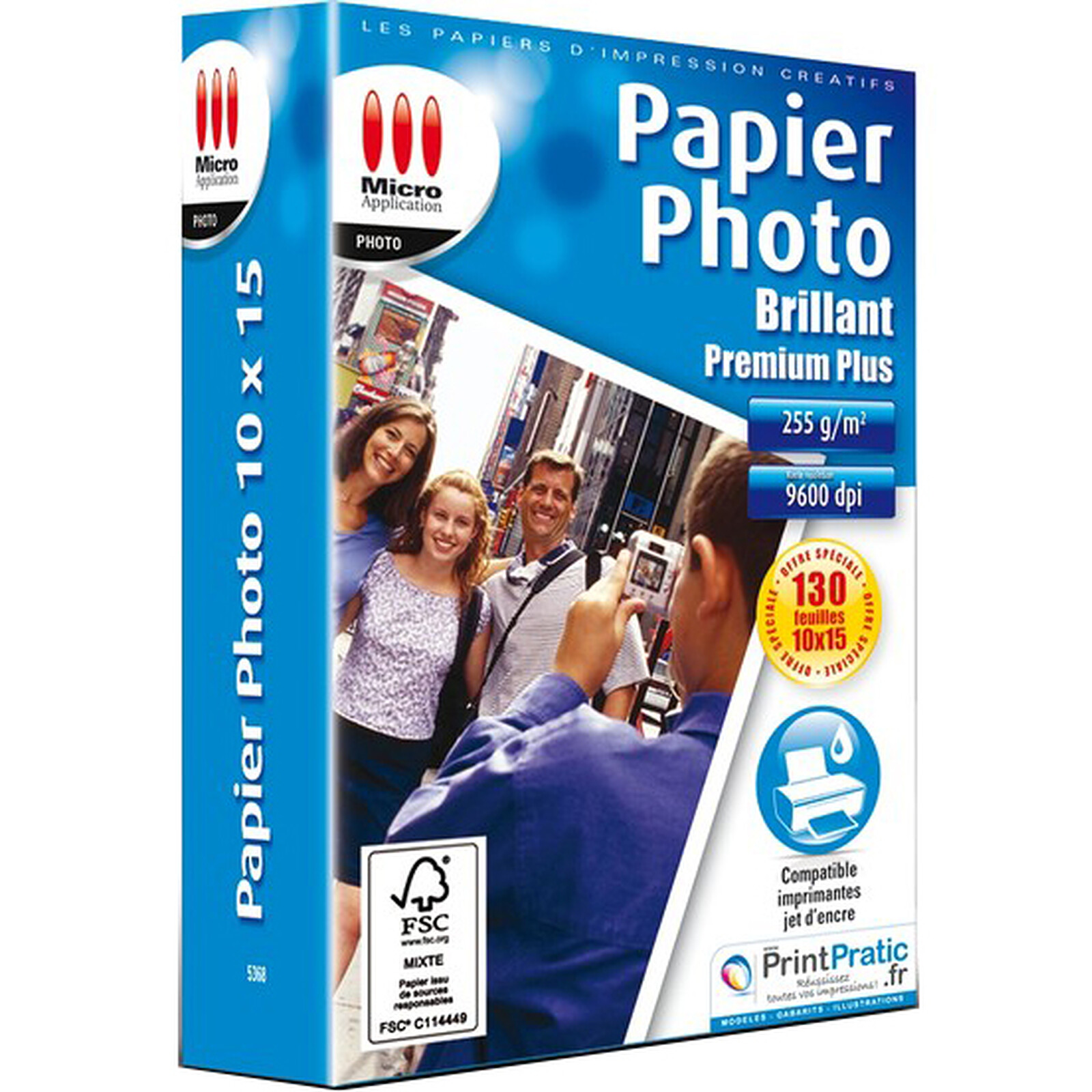 Micro Application - Pack premium papier photo brillant Micro