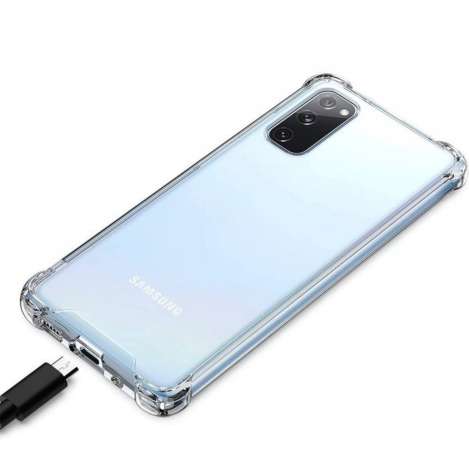 Evetane Coque Samsung Galaxy S20 FE Silicone liquide Bleu Marine + 2 Vitres  en Verre trempé Protection écran Antichocs - Coque téléphone - LDLC