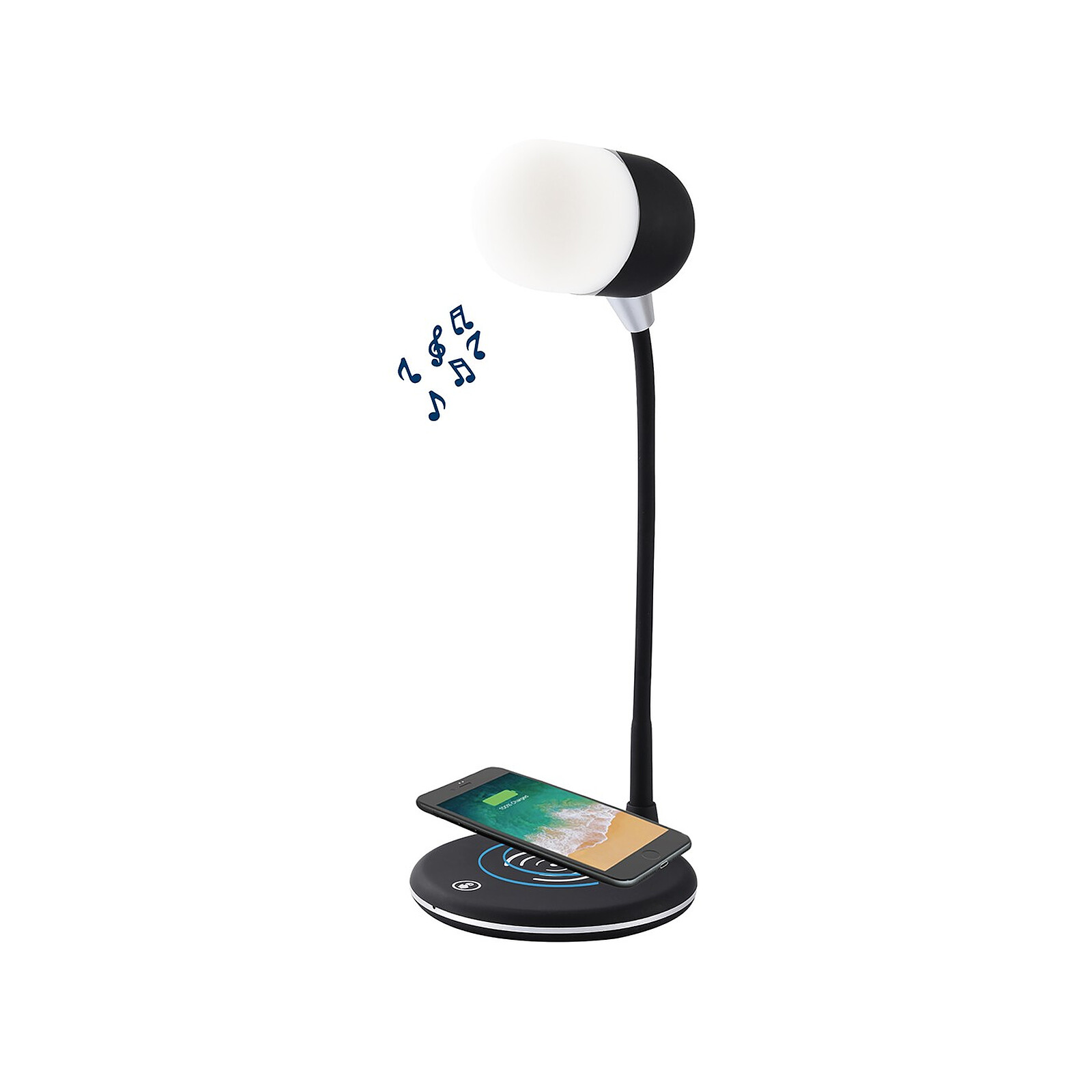 Blaupunkt - Lampe de bureau avec chargeur induction - BLP3990-133 - Noir -  Lampe connectée - LDLC