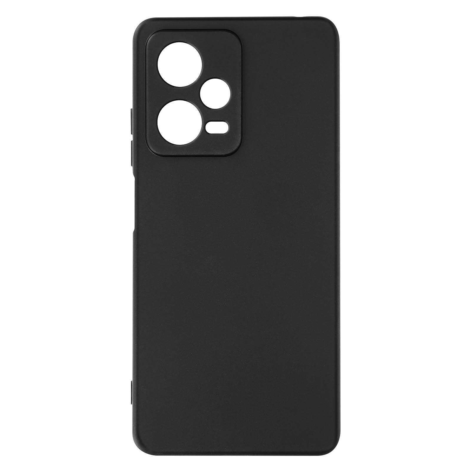 Coque Silicone Noir + 2 Verres Trempes Pour Xiaomi Redmi Note 12