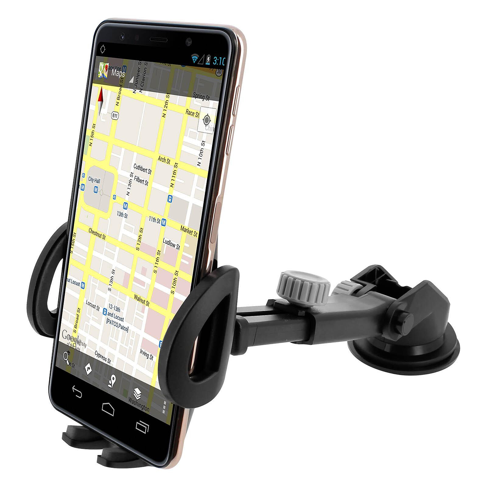Accezz Support de téléphone pour voiture pour iPhone 12 - Universel -  Tableau de bord - Noir