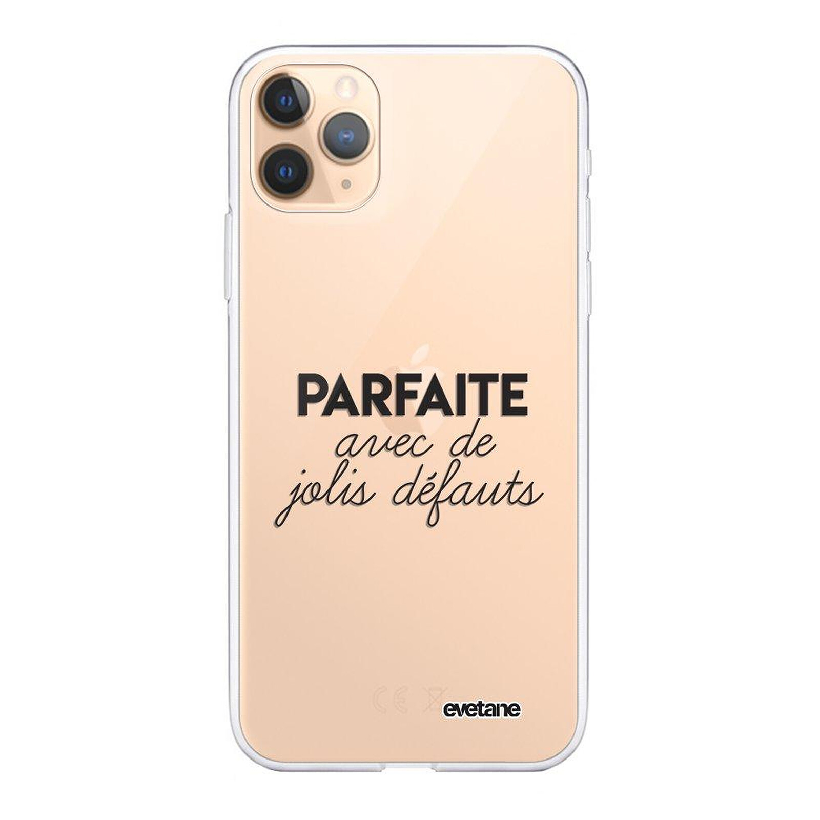 Evetane Coque iPhone 11 Pro Max silicone transparente Motif Parfaite Avec  De Jolis Défauts ultra resistant - Coque téléphone - LDLC